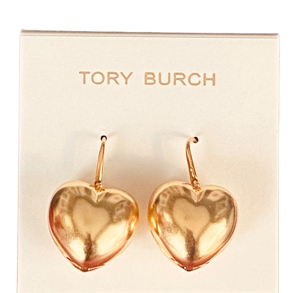 NEW Tory Burch SILVER Hidden Heart Locket Drop Earring Set $225 - Picture 8 of 13